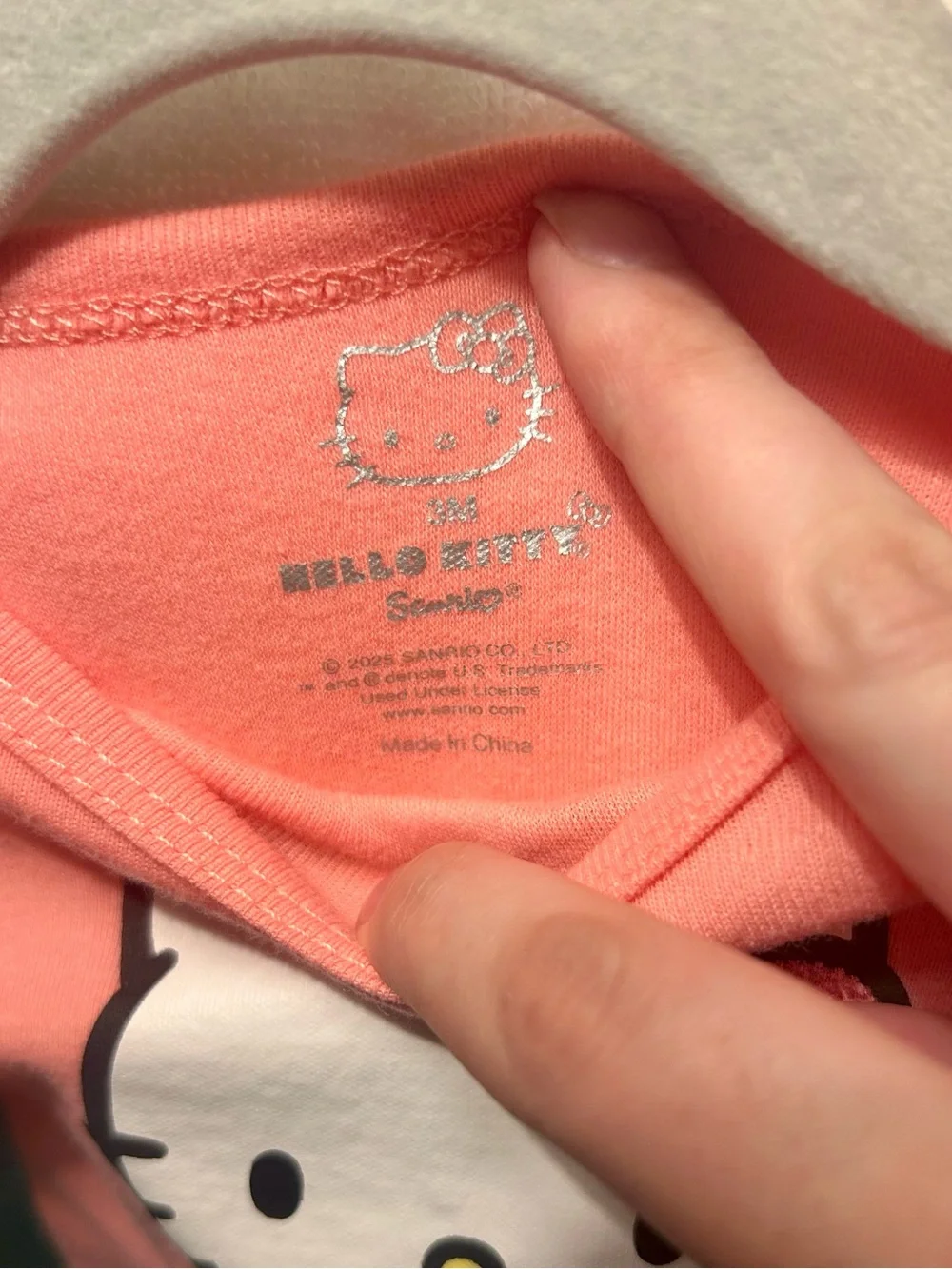 Hello Kitty Coral Pink Long-Sleeve One-Piece